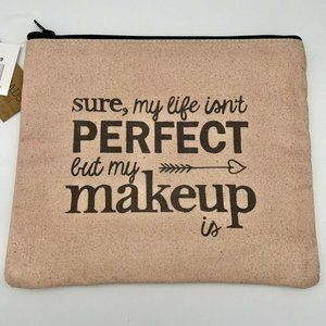 Canvas Makeup Travel Bag Not Perfect Makeup Is Inside Pocket Zip